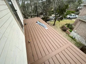 Composite deck with railing